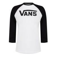 тениска,дамски,тениски,vans,mid,sleeve,raglan,t,shirt,white