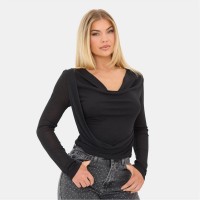 фланелка,с,дълъг,ръкав,i,saw,it,first,long,sleeve,drape,top,black