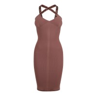рокля,дамски,топове,off,white,logo,cross,back,dress,brown