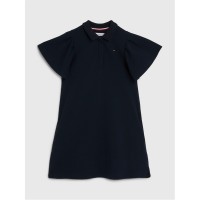 рокля,детски,облекла,tommy,hilfiger,girl's,short,sleeves,polo,dress,desert,sky