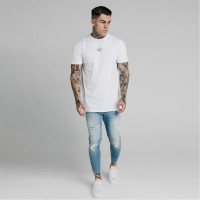 дънки,мъжки,дънки,siksilk,low,rise,skinny,ripped,jeans,light,wash