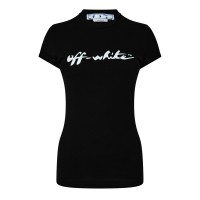 тениска,дамски,топове,off,white,script,logo,t,shirt,black,white