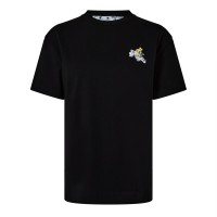 тениска,дамски,топове,off,white,flower,arrow,casual,t,shirt,black,multi