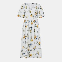 дамска,рокля,nobodys,child,women,s,clover,midi,tea,dress,multi
