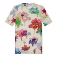 тениска,дамски,топове,off,white,women's,floral,pop,t,shirt,sand,multi
