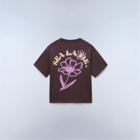 дамска,тениска,дамски,топове,napapijri,napa,eir,graphic,tee,womens,brown