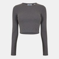 дамска,къса,блуза,jjxx,women,s,feline,long,sleeve,crop,top,grey,melange