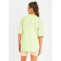тениска,дамски,тениски,дамски,топове,missy,empire,slogan,oversized,t,shirt,lime