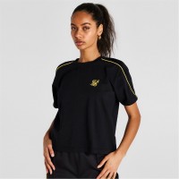 дамски,тениски,дамски,топове,siksilk,t,shirt,ld99,black