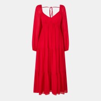 дамска,рокля,дамски,поли,и,рокли,nobodys,child,women,s,char,long,maxi,dress,red