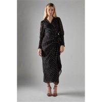 дамски,поли,и,рокли,дамски,облекла,размер,glamorous,with,gold,spot,long,dress,black