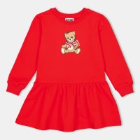 рокля,moschino,kids,modern,soft,fabric,jumper,dress,poppy,red,50109