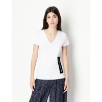 тениска,дамски,топове,armani,exchange,ax,vneck,tee,ld99,optic,white