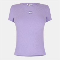 тениска,дамски,топове,tommy,jeans,women's,tj,badge,rib,regular,fit,t,shirt,ophelia,purple