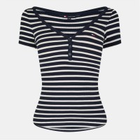 дамски,топове,tommy,jeans,tj,waffle,vnk,t,ld53,navy,stripe