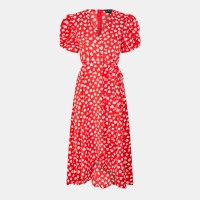 рокля,дамски,поли,и,рокли,ax,paris,red,heart,printed,wrap,midi,dress,red