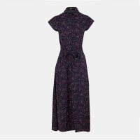 риза,с,къс,ръкав,дамски,ризи,ax,paris,navy,and,pink,printed,short,sleeve,midi,shirt,dress,navy