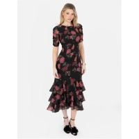 рокля,дамски,поли,и,рокли,anaya,with,love,women's,keyhole,back,midi,a,line,dress,black