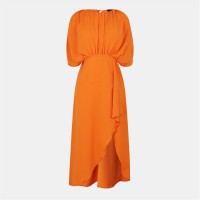 рокля,дамски,поли,и,рокли,ax,paris,batwing,wrap,midi,dress,blood,orange