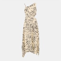 рокля,дамски,поли,и,рокли,ax,paris,stone,and,black,animal,print,asymmetric,cut,out,midi,dress,beige