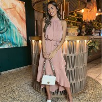 рокля,дамски,поли,и,рокли,ax,paris,blush,halterneck,dipped,hem,midi,dress,blush