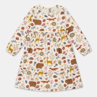 рокля,детски,поли,и,рокли,детски,облекла,lilly,and,sid,&amp;,sid,multicoloured,animal,forest,print,dress,multi