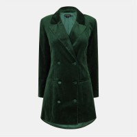 рокля,дамски,поли,и,рокли,good,american,women's,velvet,executive,blazer,dress,pine,green003