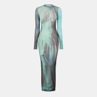 дамска,рокля,jean,paul,gaultier,women,s,floor,length,maxi,dress,vintage,bl