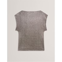 дамски,топове,ted,baker,ted,metallic,ss,top,ld54,charcoal