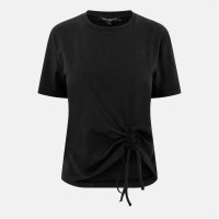 тениска,дамски,топове,french,connection,rallie,cotton,ruched,t,shirt.,04,blackout