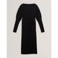 дамска,рокля,дамски,поли,и,рокли,ted,baker,women,s,midi,wrap,dress,black