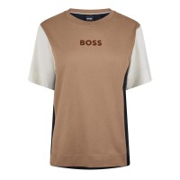 тениска,дамски,топове,boss,women's,elpha,corp,cotton,t,shirt,med,beige