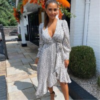 рокля,дамски,поли,и,рокли,ax,paris,printed,asymmetric,hem,midi,dress,cream