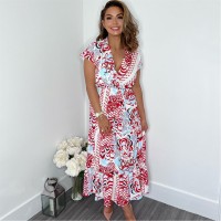 рокля,дамски,поли,и,рокли,ax,paris,cream,and,blue,printed,maxi,smock,dress,red