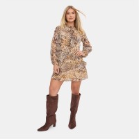 рокля,дамски,поли,и,рокли,i,saw,it,first,printed,ruffle,dress,brown