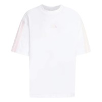 дамска,тениска,дамски,горнища,размер+,adidas,essentials,3,stripe,t,shirt,womens,white,pink