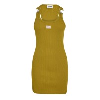 дамска,рокля,jean,paul,gaultier,women,s,rib,tank,mini,dress,green