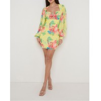 рокля,дамски,поли,и,рокли,pretty,lavish,women's,anais,cut,mini,dress,lemon
