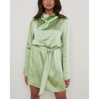 дамска,рокля,дамски,поли,и,рокли,pretty,lavish,women,s,jayda,cowl,mini,dress,olive