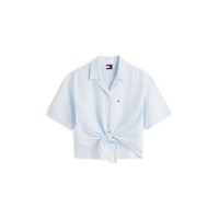 риза,дамски,ризи,tommy,jeans,women's,short,sleeve,plain,shirt,powd,blue,str