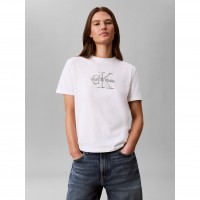 дамска,тениска,дамски,топове,calvin,klein,jeans,womens,logo,t,shirt,glitter,wht,64