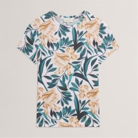 тениска,дамски,тениски,дамски,топове,ted,baker,ted,printed,t,shirt,ld61,cream