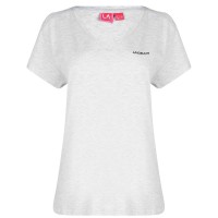 дамска,тениска,дамски,тениски,дамски,топове,la,gear,v,neck,t,shirt,ladies,ice,grey,marl
