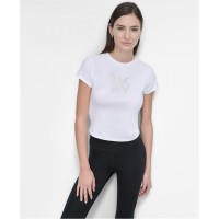 дамски,топове,dkny,logo,baby,tee,white