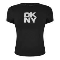 бебешка,тениска,дамски,топове,dkny,dkny,logo,baby,tee,ld00,black,silver