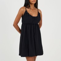 дамска,рокля,дамски,поли,и,рокли,brave,soul,womens,strappy,mini,dress,with,back,tie,detail,black