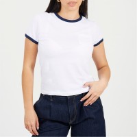 дамски,тениски,дамски,топове,brave,soul,short,sleeve,chest,pocket,t,shit,with,contrast,neck,and,sleeve,rib,white,navy