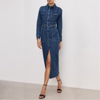 рокля,дамски,поли,и,рокли,good,american,women's,long,sleeve,mini,dress,indigo724