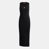 дамска,рокля,дамски,поли,и,рокли,hugo,womens,hugo,nalimera,ribbed,midi,dress,with,logo,detail,black