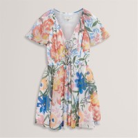 рокля,дамски,поли,и,рокли,дамски,облекла,размер,ted,baker,ted,baker,print,midi,dress,ivory